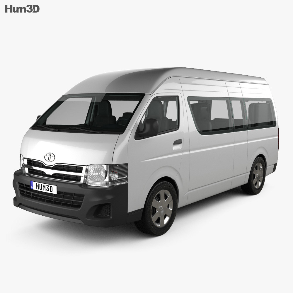 Toyota HiAce Super Long Wheel Base with HQ interior 2014 3d model