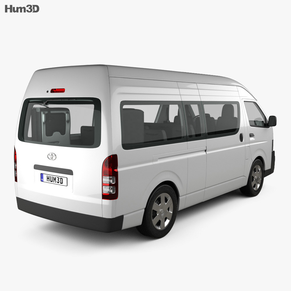 Toyota HiAce Super Long Wheel Base with HQ interior 2014 3d model back view