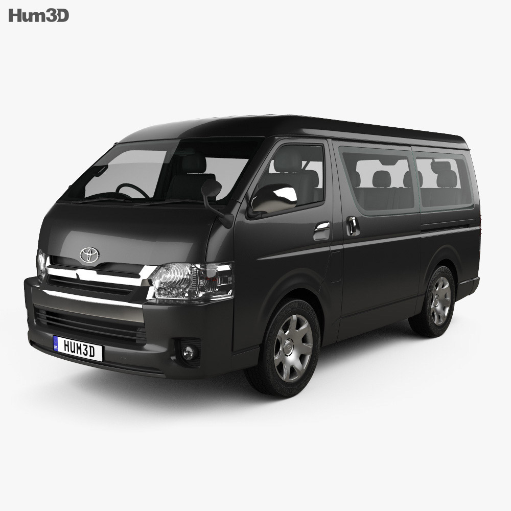 Toyota Hiace Passenger Van L1H2 GL RHD with HQ interior 2015 3d model
