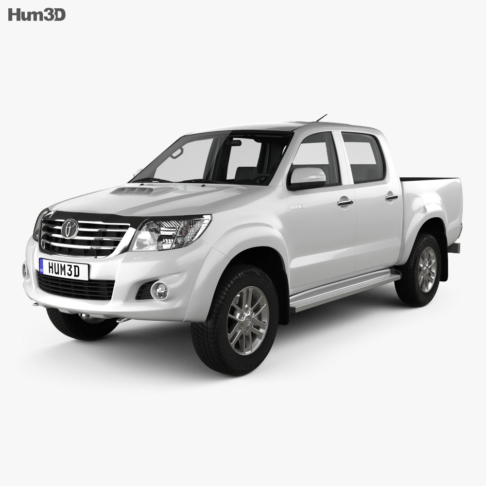 Toyota Hilux Double Cab with HQ interior 2014 3d model