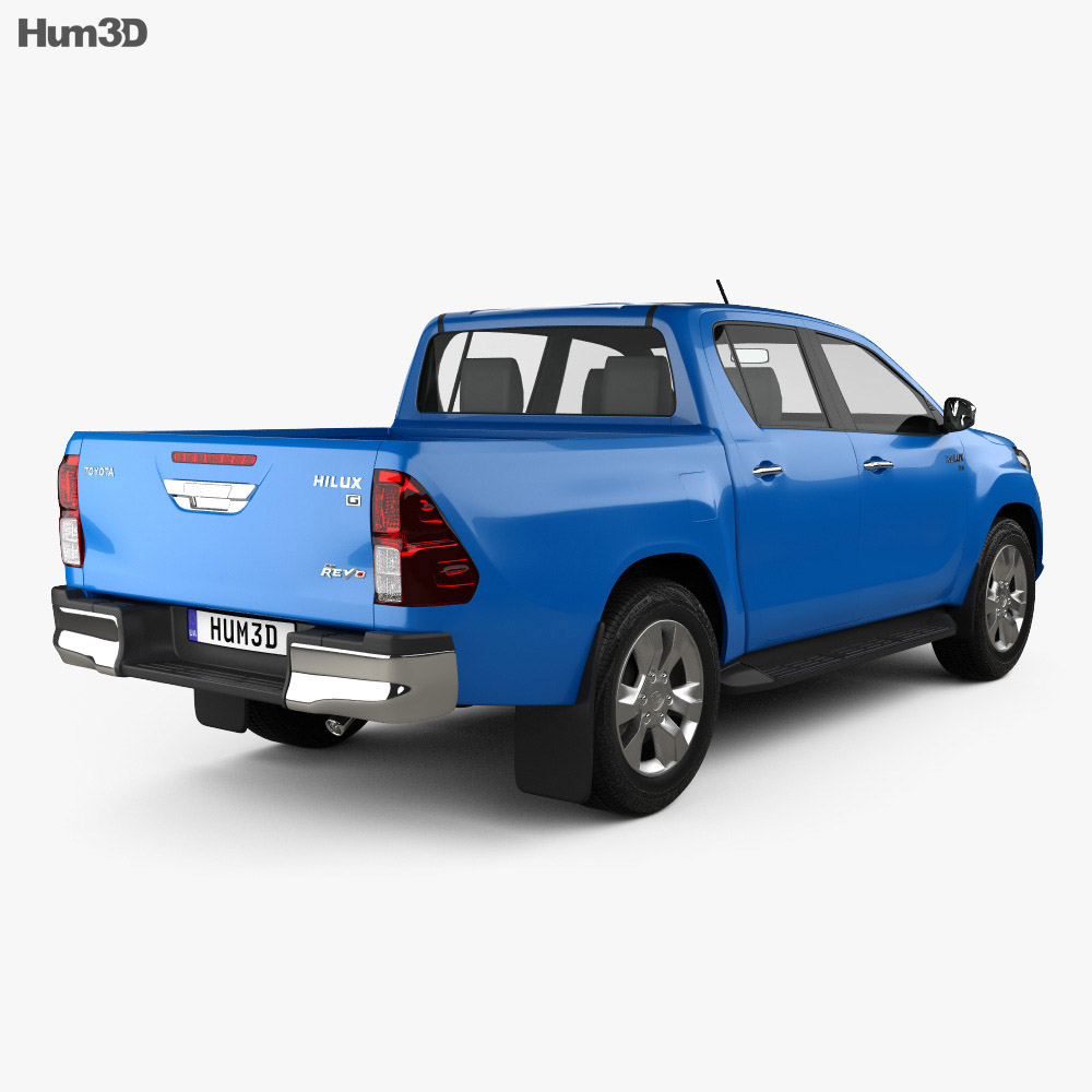 Toyota Hilux Double Cab Revo 2018 3d model back view