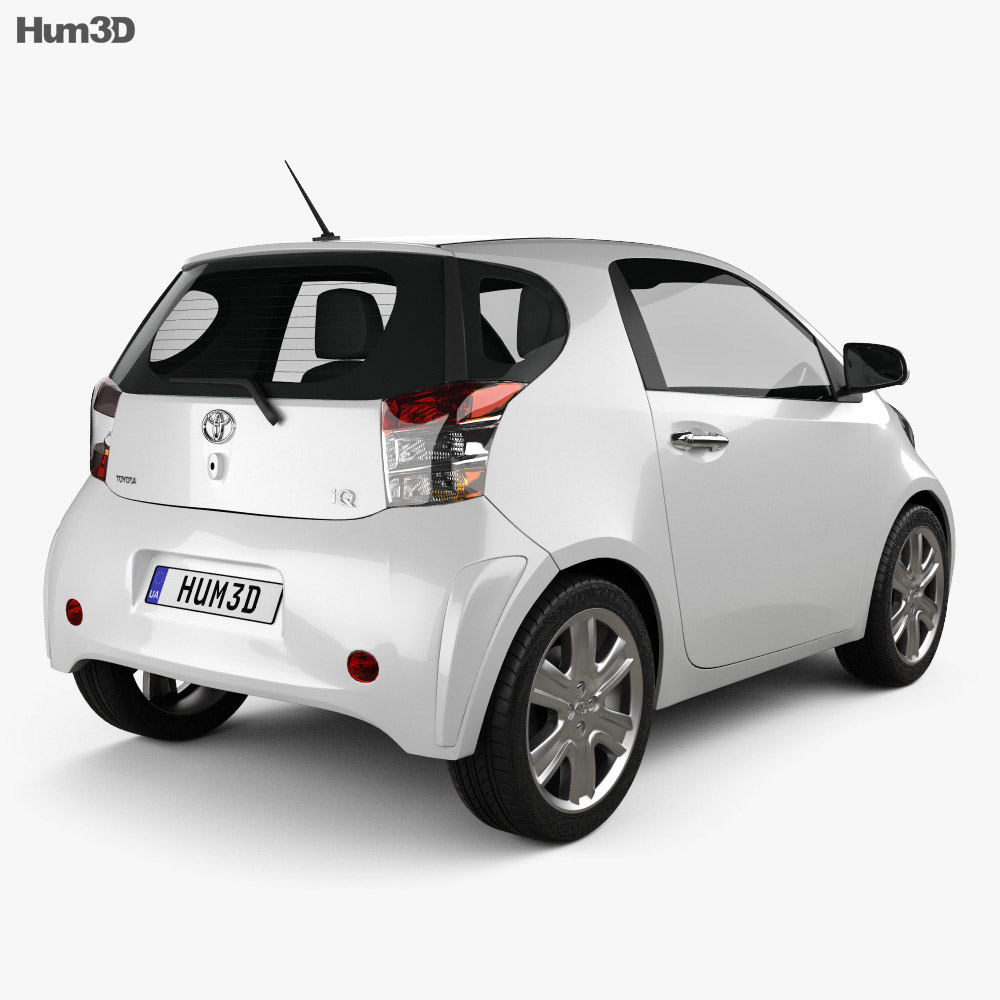 Toyota IQ 2012 3D模型 后视图