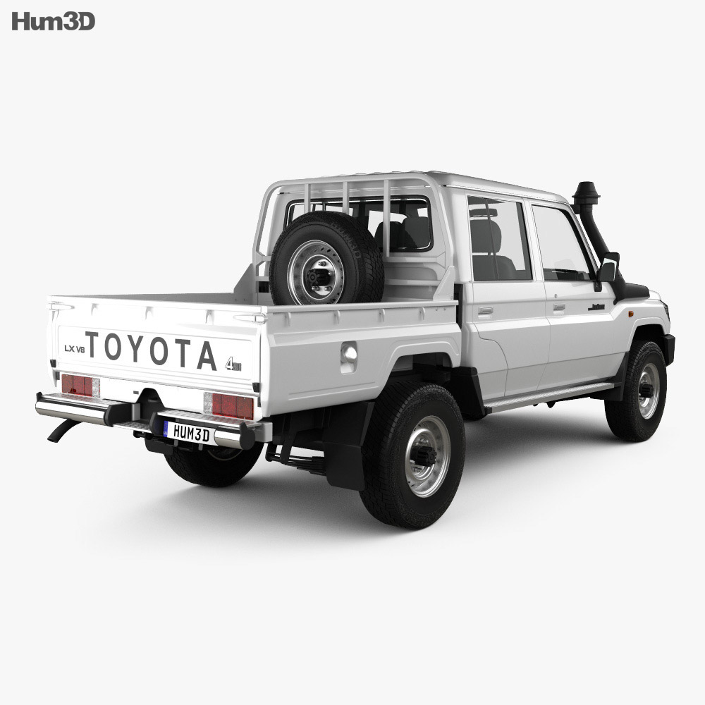 Toyota Land Cruiser J79 Double Cab Pickup 2016 3d model back view