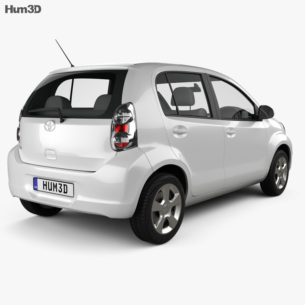 Toyota Passo 2015 3d model back view