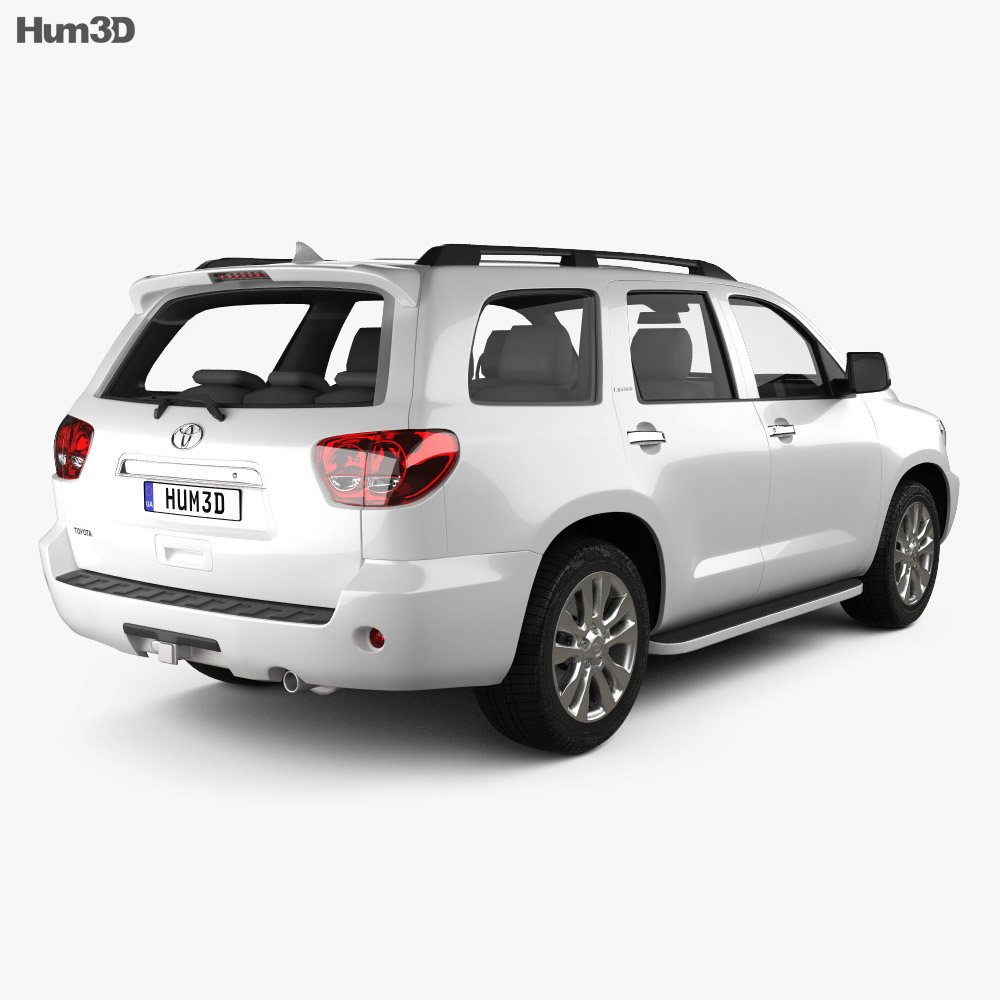 Toyota Sequoia 2013 3d model back view
