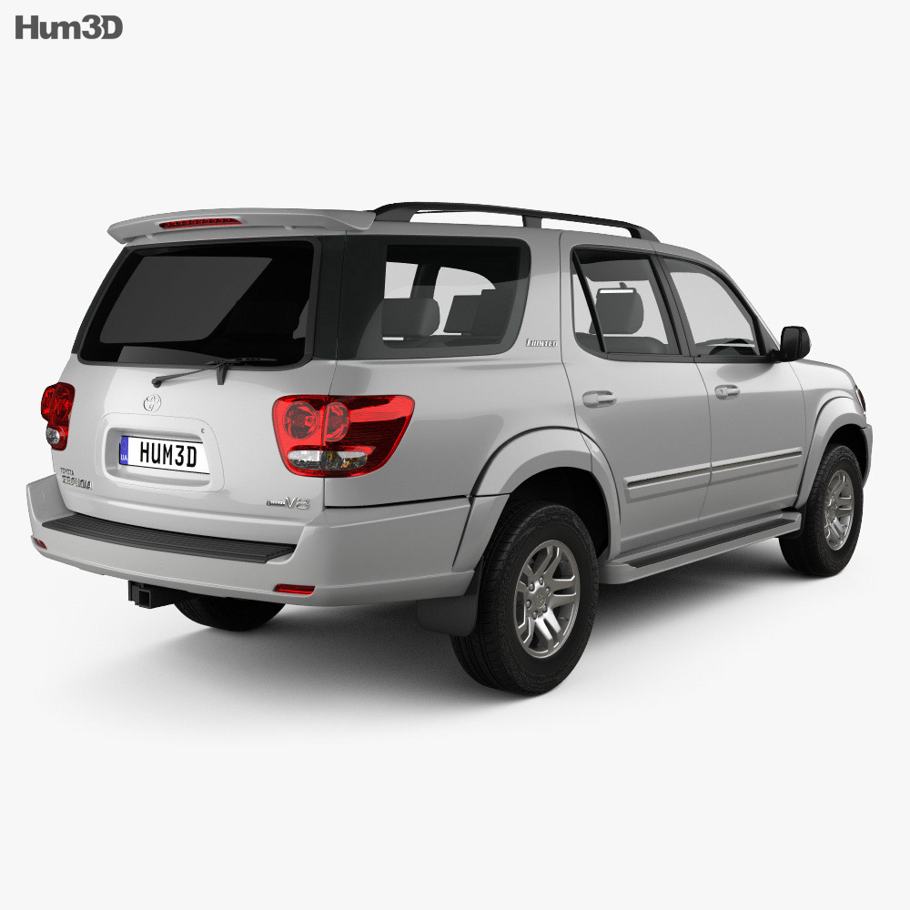 Toyota Sequoia Limited 2007 3d model back view