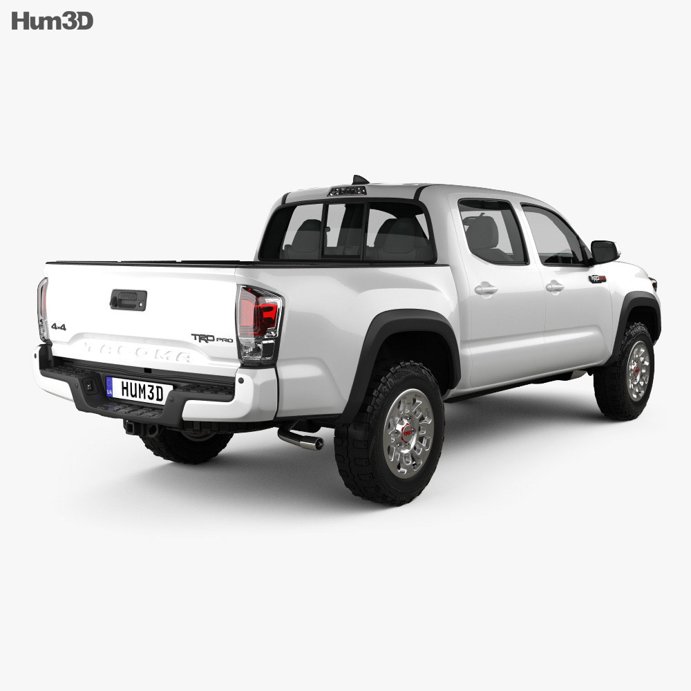 Toyota Tacoma Double Cab TRD Pro 2020 3d model back view