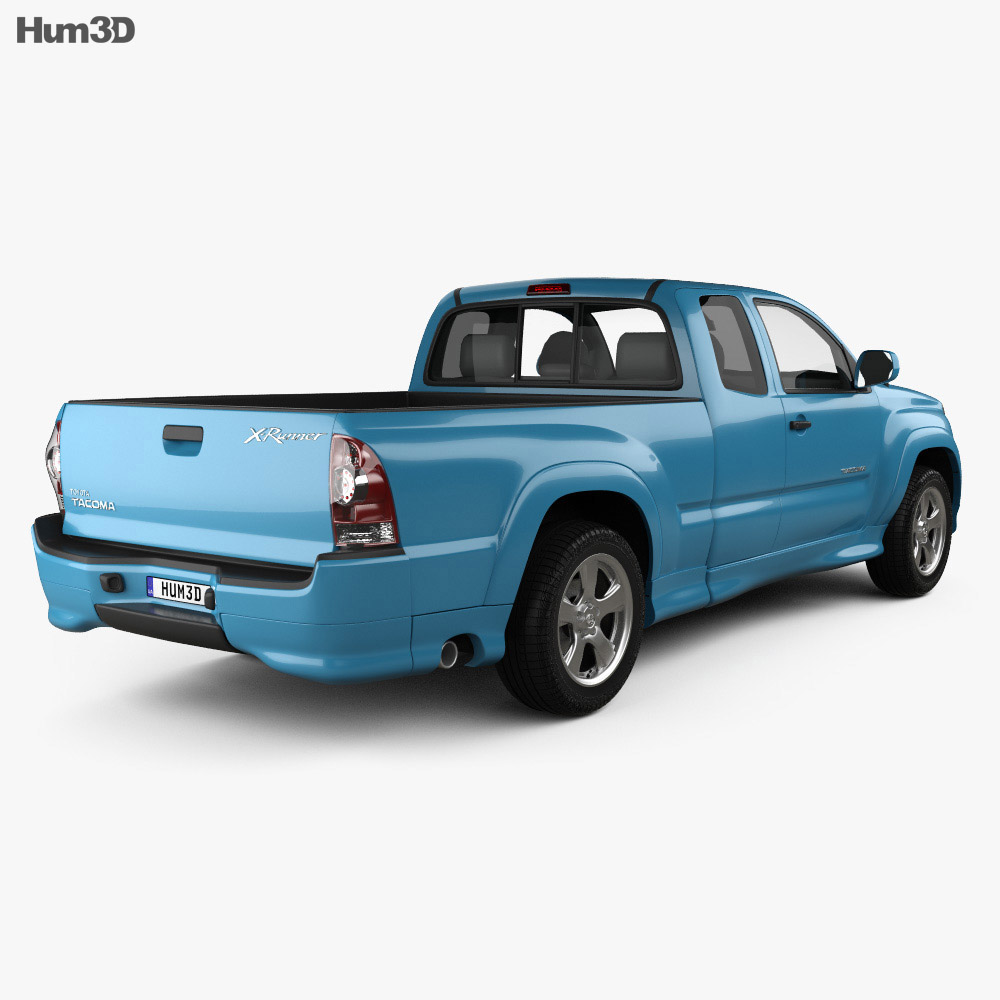 Toyota Tacoma XRunner 2014 3D模型 后视图