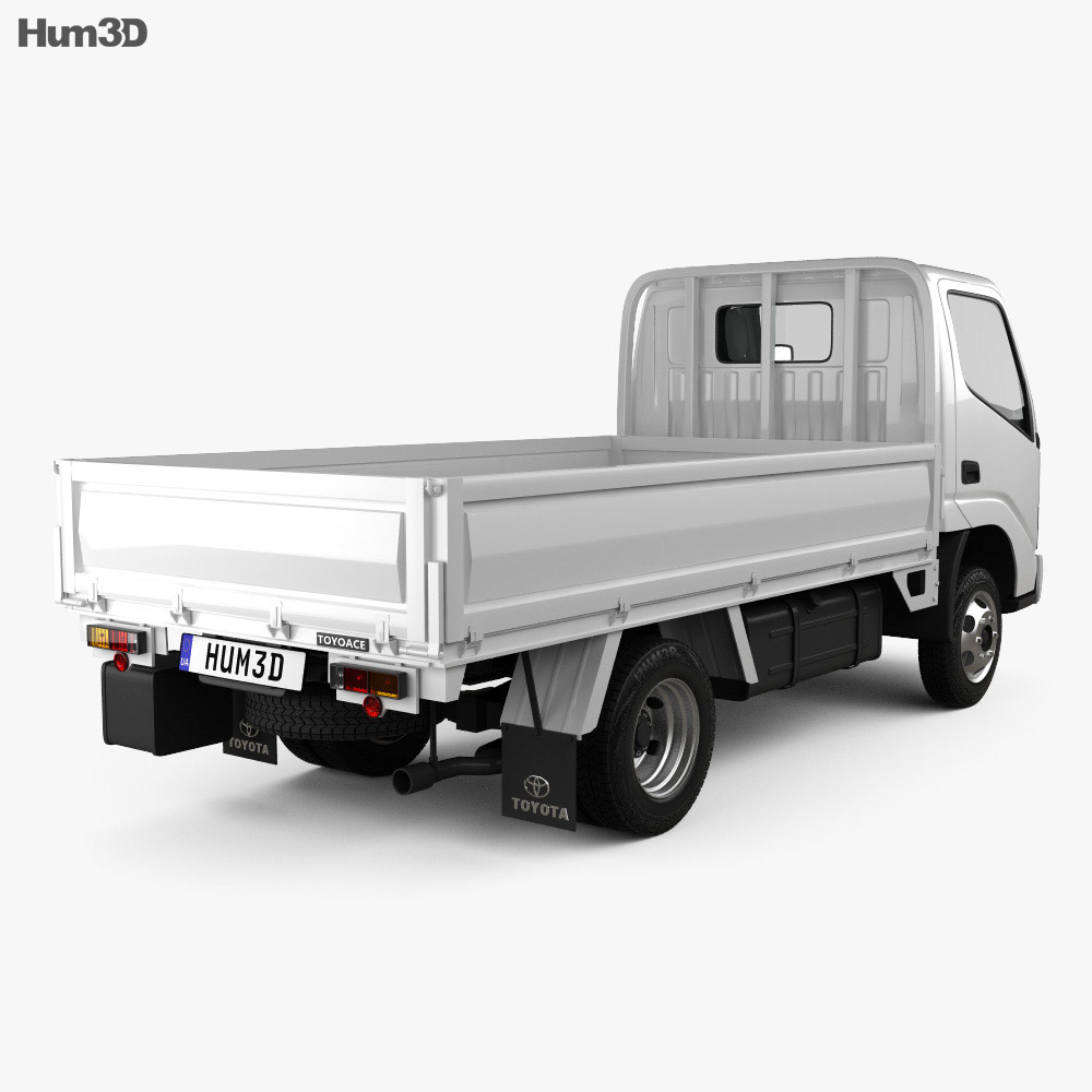 Toyota ToyoAce Flatbed 2011 3d model back view