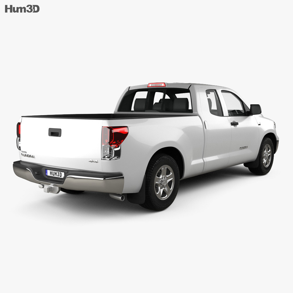 Toyota Tundra Double Cab 2014 3d model back view