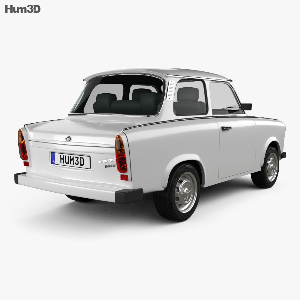 Trabant 601 sedan 1963 3d model back view