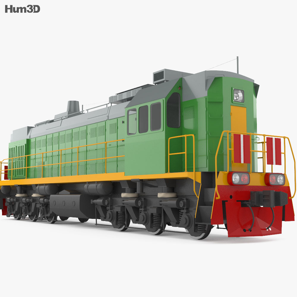 BMZ TEM18V Diesel Locomotive 3d model