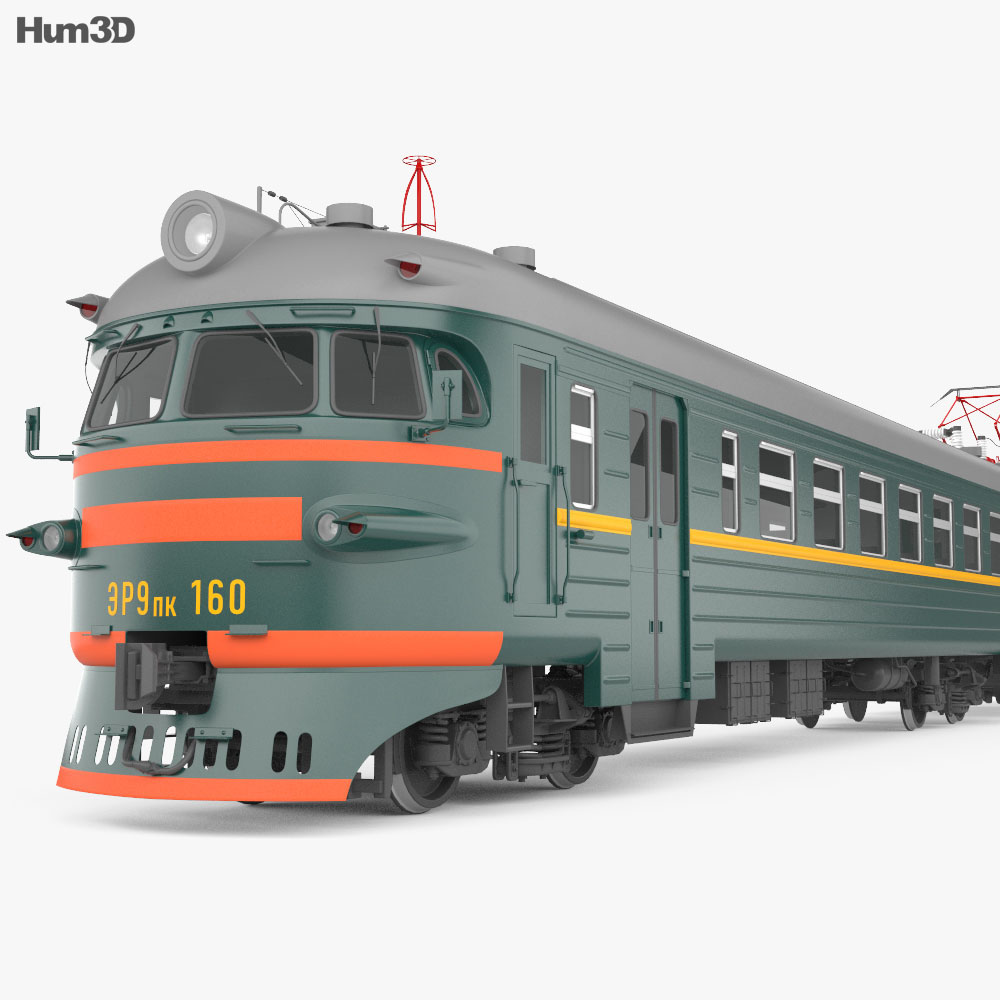 ER9PK-160-SL Suburban train 3d model