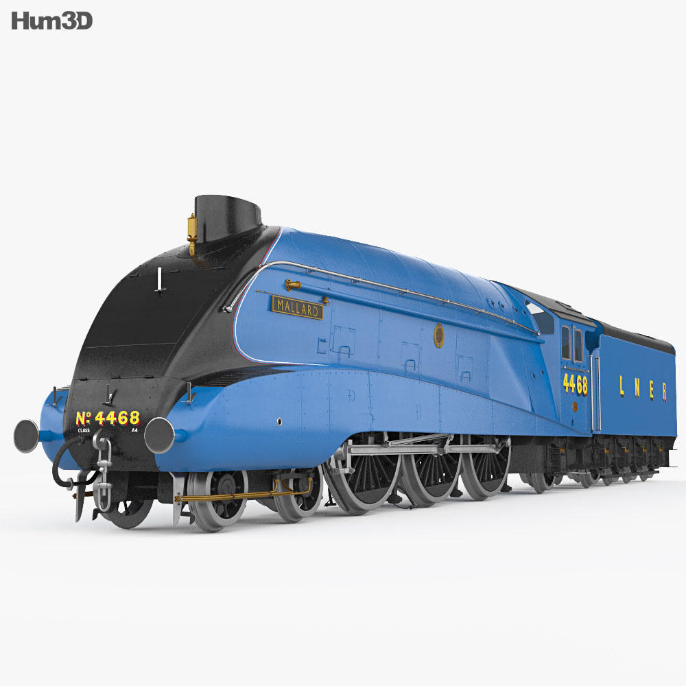 LNER Class A4 4468 Mallard 1938 Dampflokomotive 3D-Modell