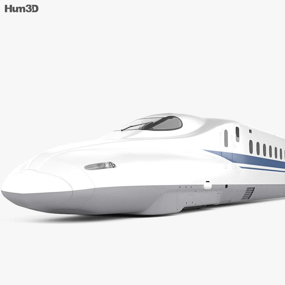 Високошвидкісний електропоїзд серії N700 Сінкансен 3D модель