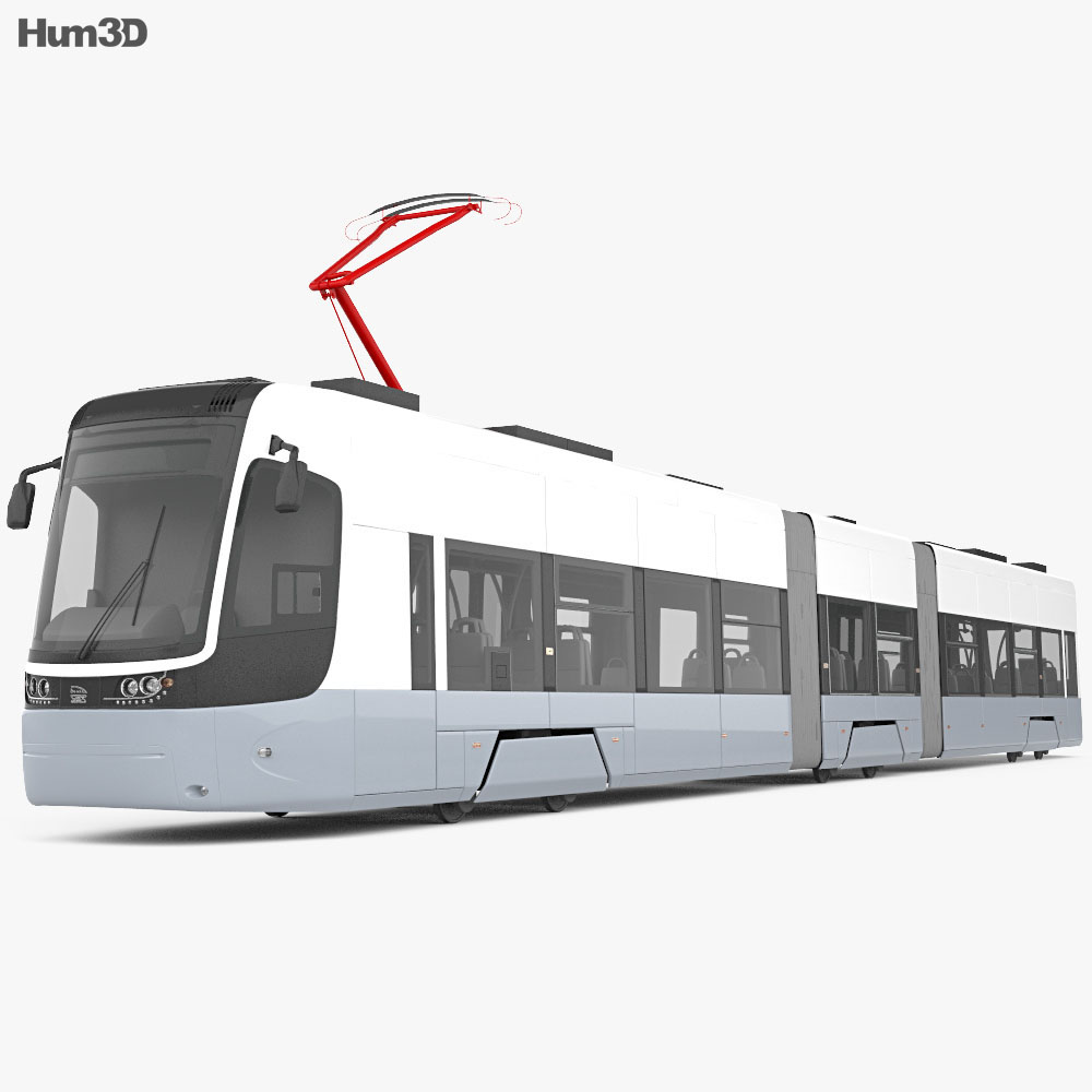 UVZ-PESA 71-414 2015 Трамвай 3D модель