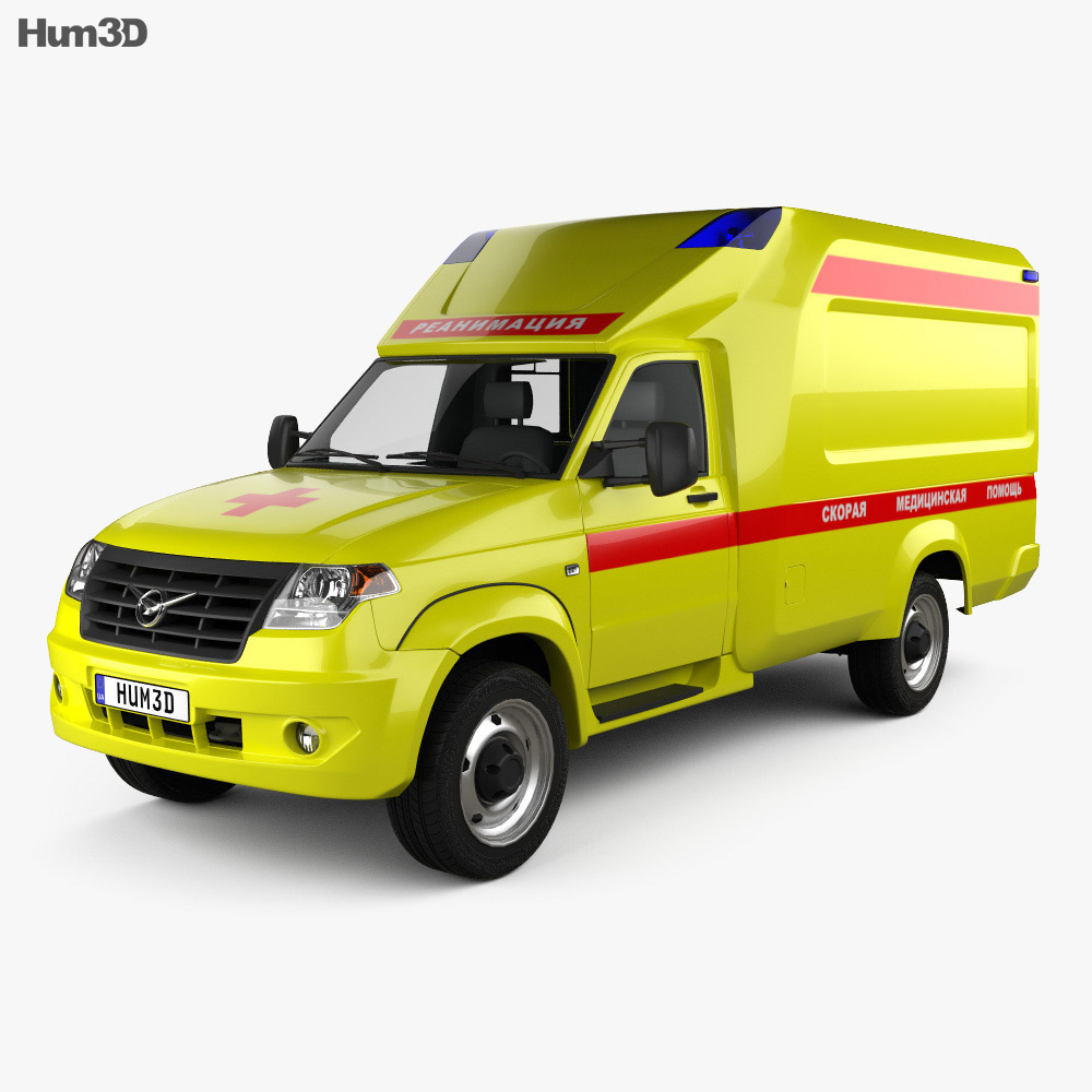 UAZ Profi Ambulance 2019 3d model