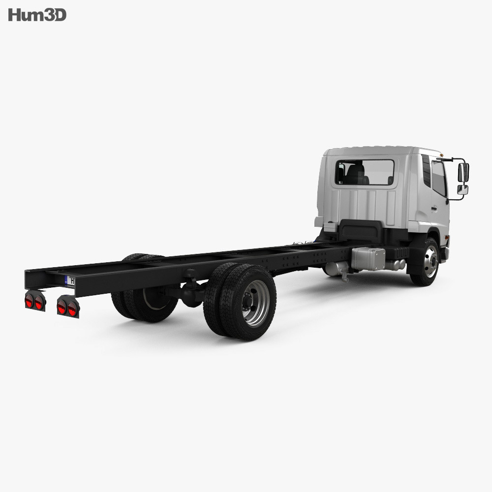 UD Trucks UD1800 Chassis Truck 2011 3d model back view
