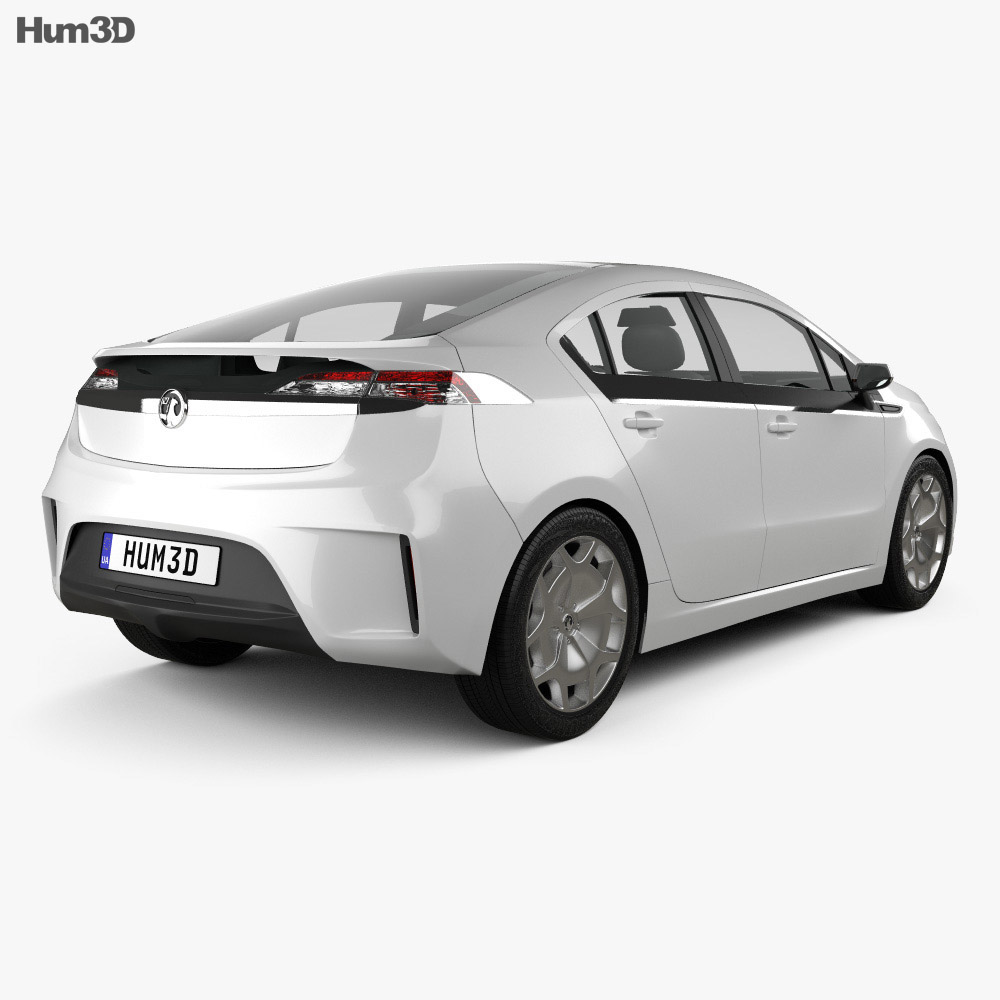 Vauxhall Ampera 2015 3D-Modell Rückansicht
