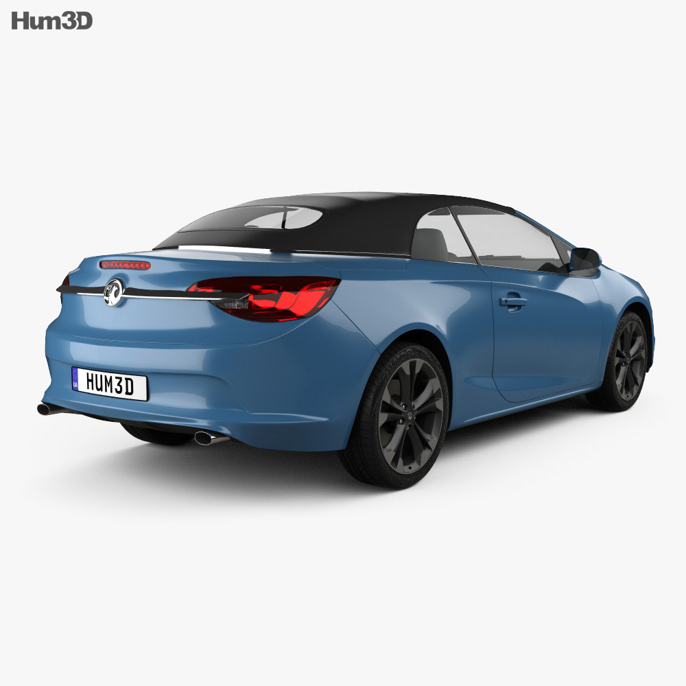 Vauxhall Cascada 2016 3D模型 后视图