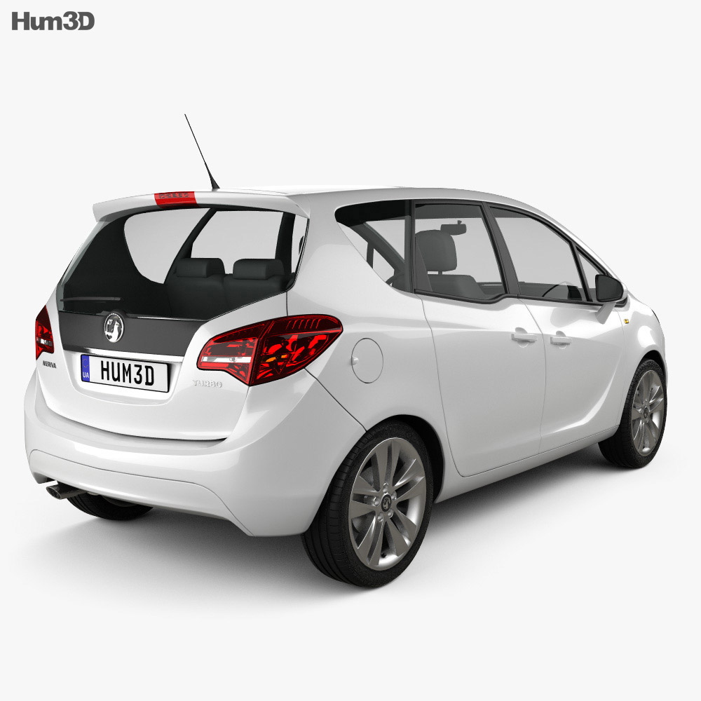Vauxhall Meriva 2015 3D模型 后视图