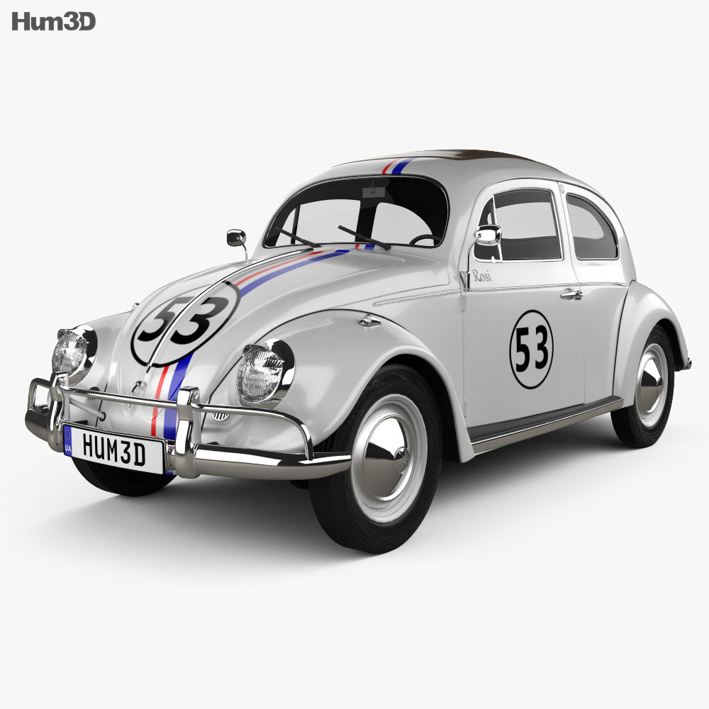 Volkswagen Beetle Herbie the Love Bug 2019 Modelo 3D
