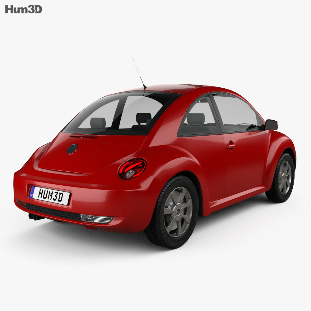 Volkswagen Beetle 쿠페 2011 3D 모델  back view