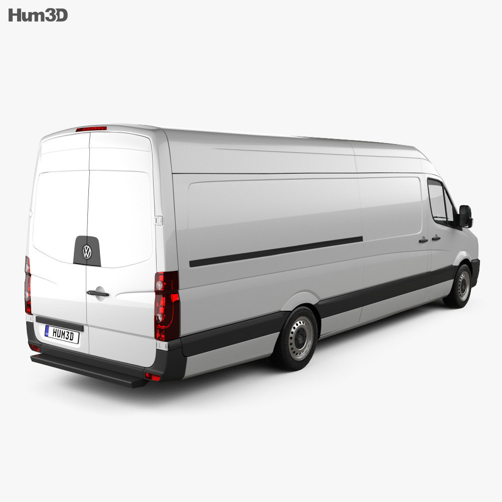 Volkswagen Crafter Extralong WB SHR 2015 3d model back view