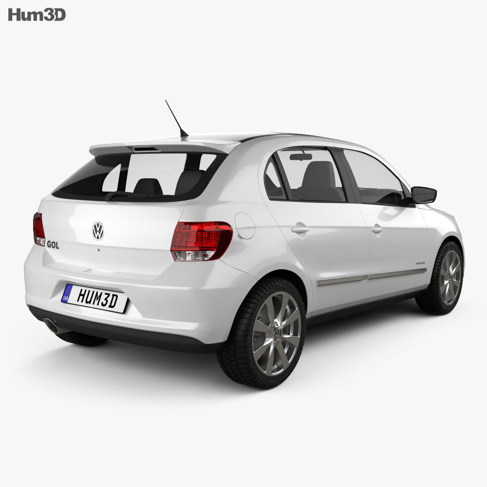 Volkswagen Gol 2015 3d model back view