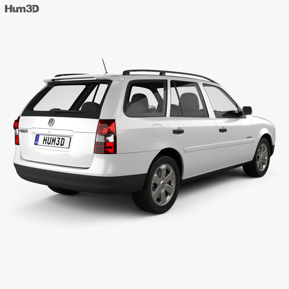 Volkswagen Parati 2014 3d model back view