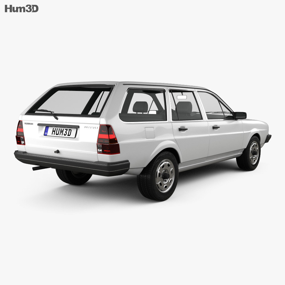 Volkswagen Passat (B2) variant 1981 3D模型 后视图