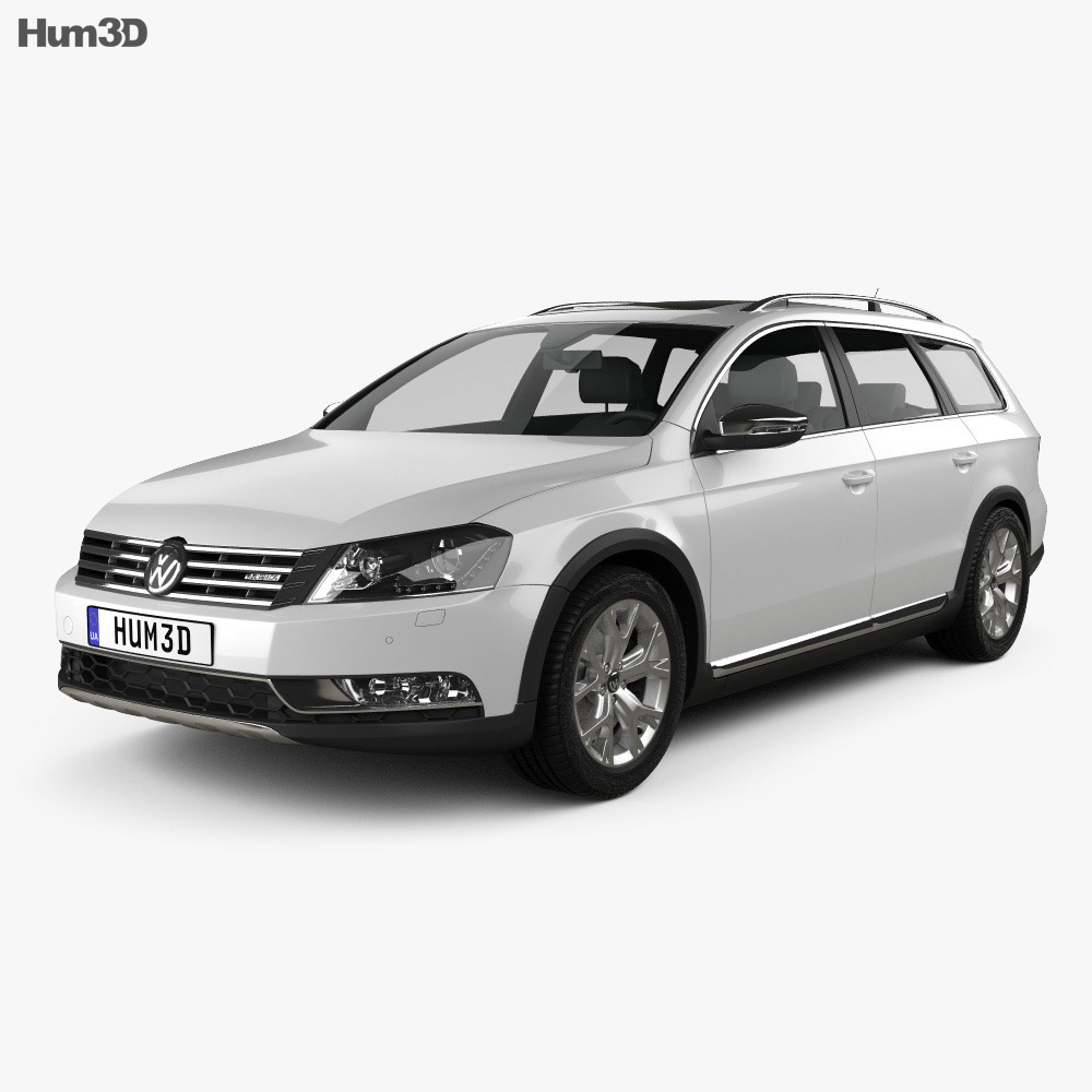 Volkswagen Passat B7 Alltrack 2011 3d Model