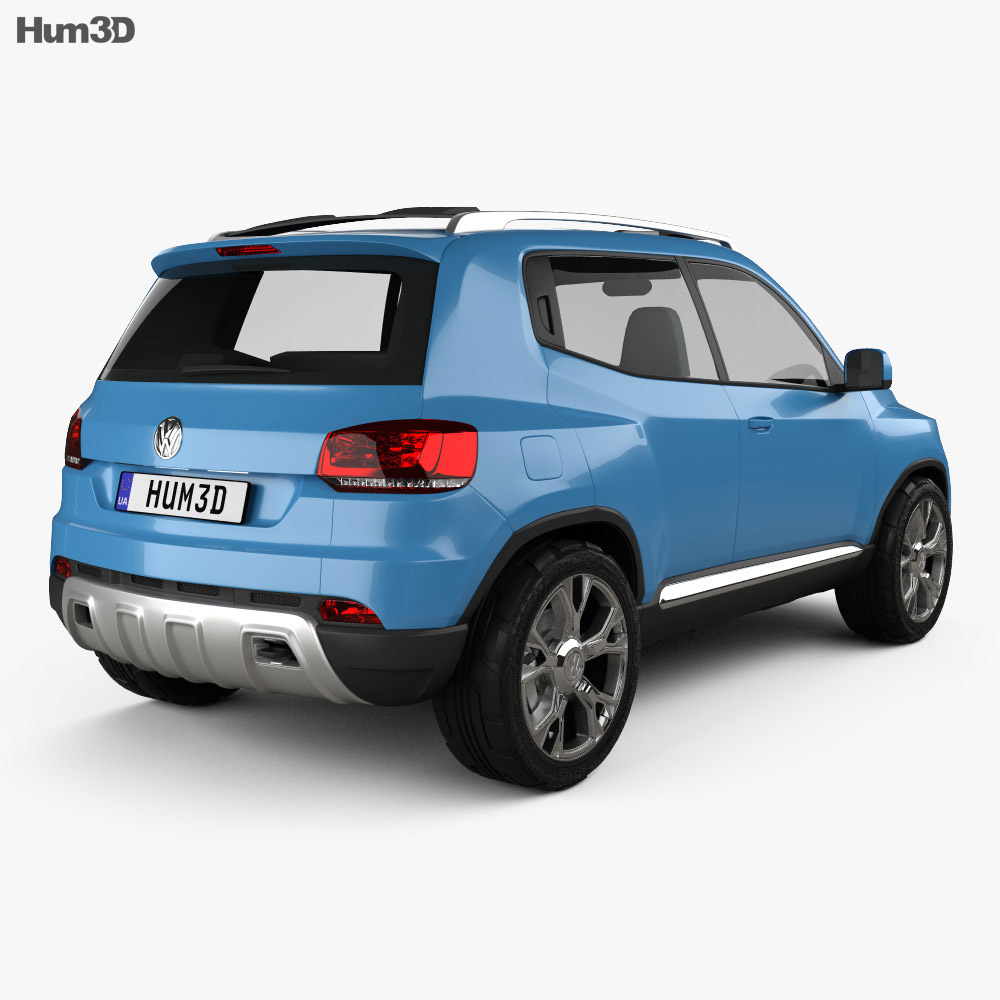 Volkswagen Taigun 2014 3D模型 后视图