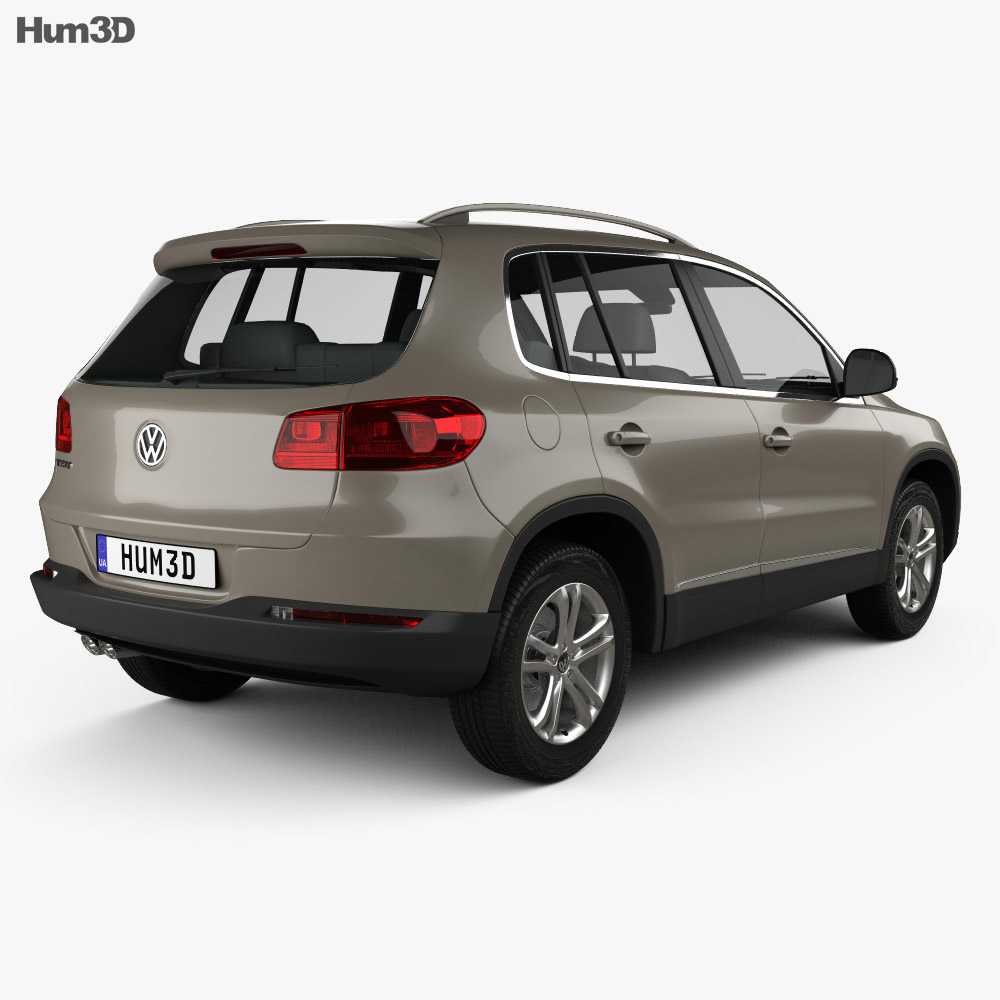 Volkswagen Tiguan Sport & Style 2014 3d model back view