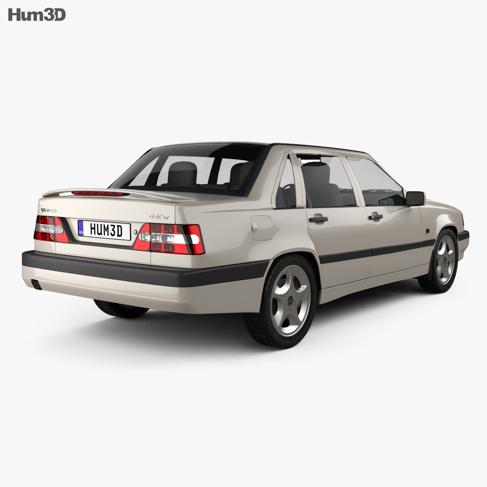 Volvo 850 sedan 1997 3D-Modell Rückansicht