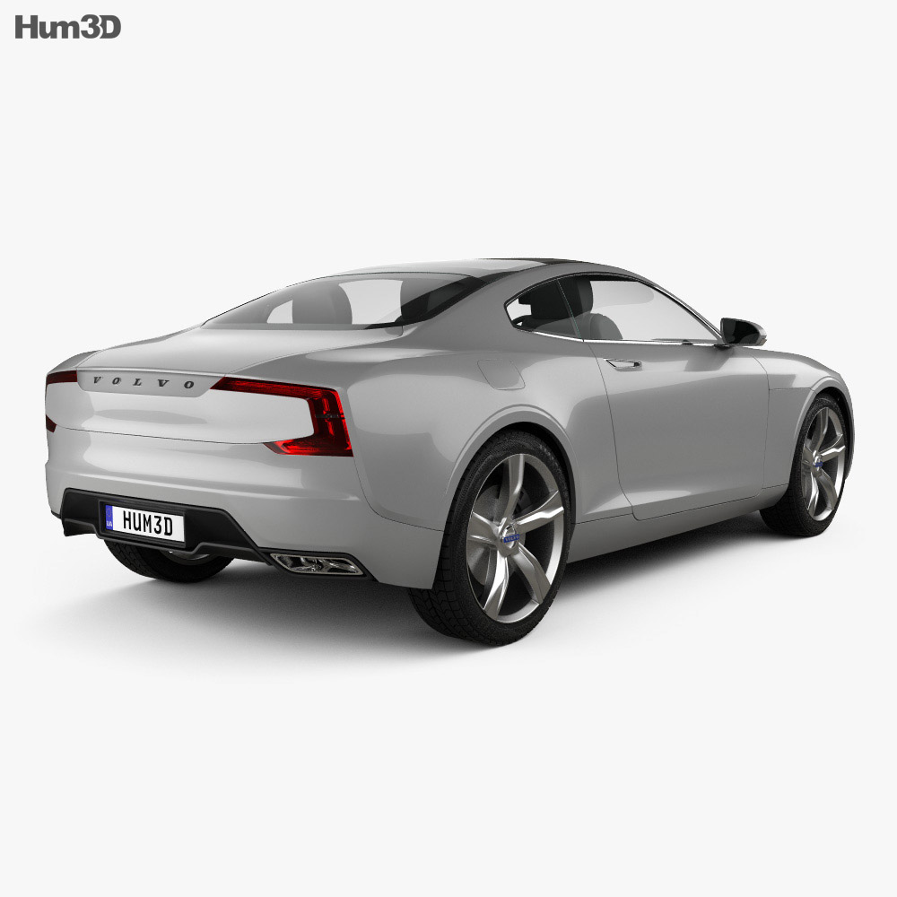 Volvo XC 概念 Coupe 2013 3D模型 后视图