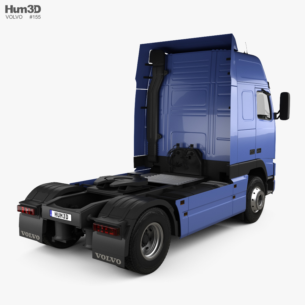 Volvo FH12 Globetrotter XL Tractor Truck 2-axle 2000 3d model back view