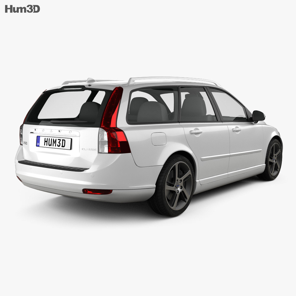 Volvo V50 Classic 2014 3D 모델  back view