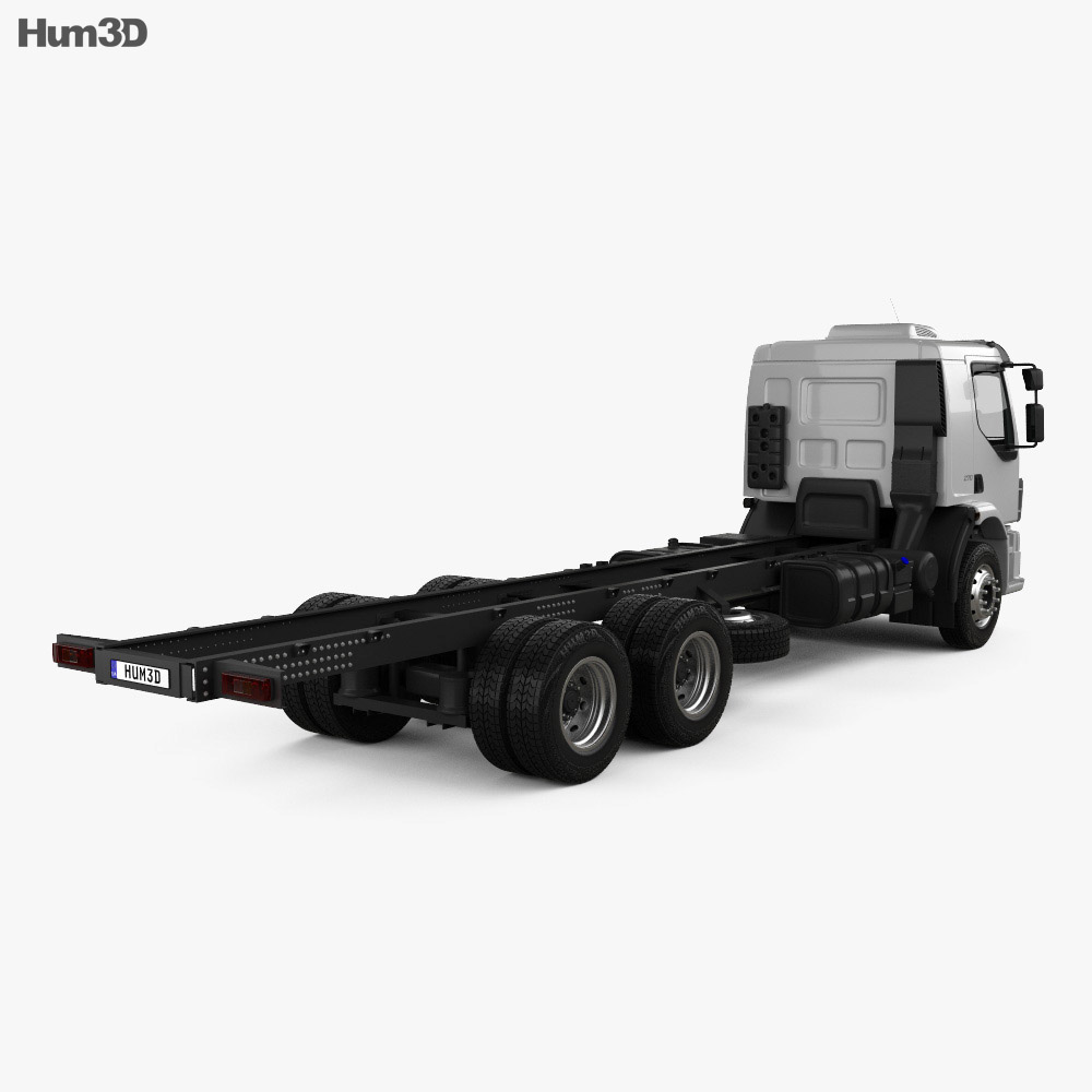 Volvo VM 270 Chassis Truck 3-axle 2017 3d model back view
