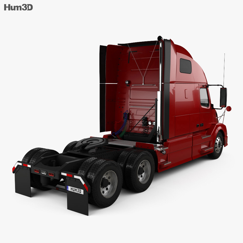 Volvo VNL (660) Tractor Truck 2014 3d model back view