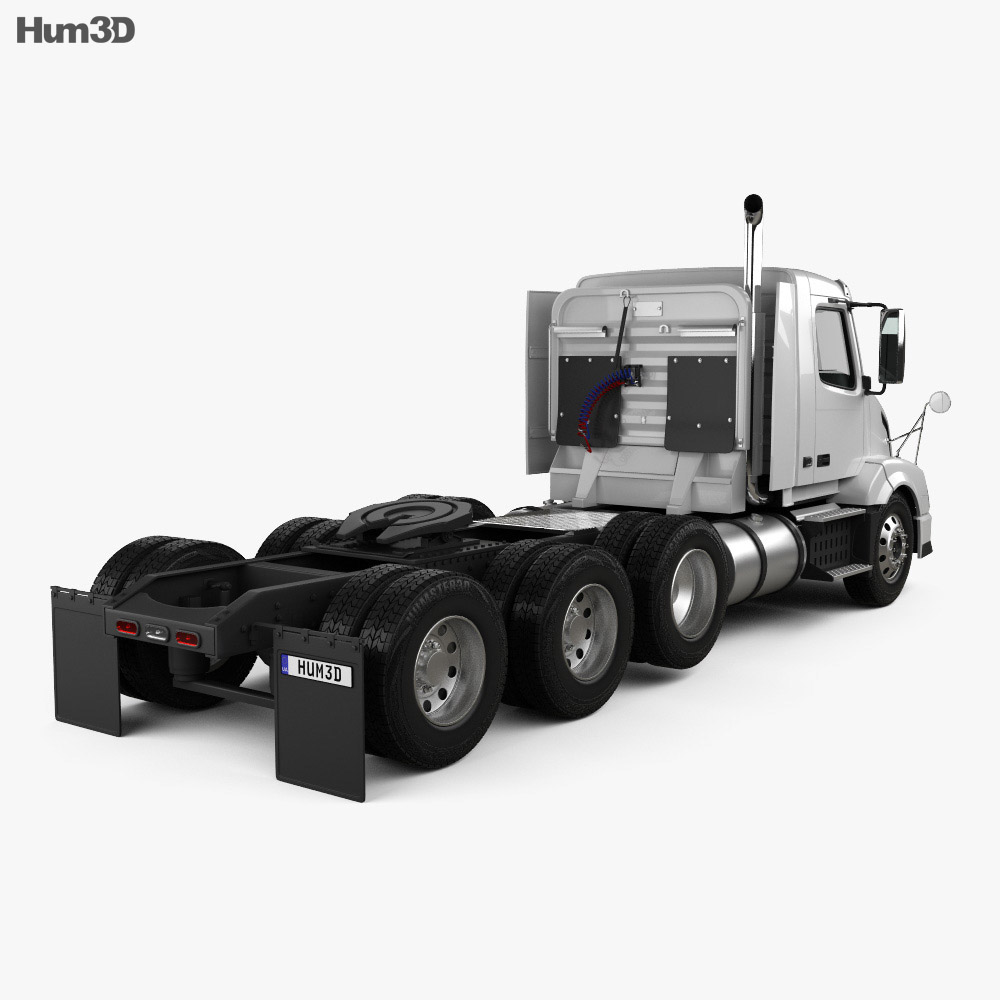 Volvo VNX (300) Tractor Truck 4-axle 2017 3d model back view