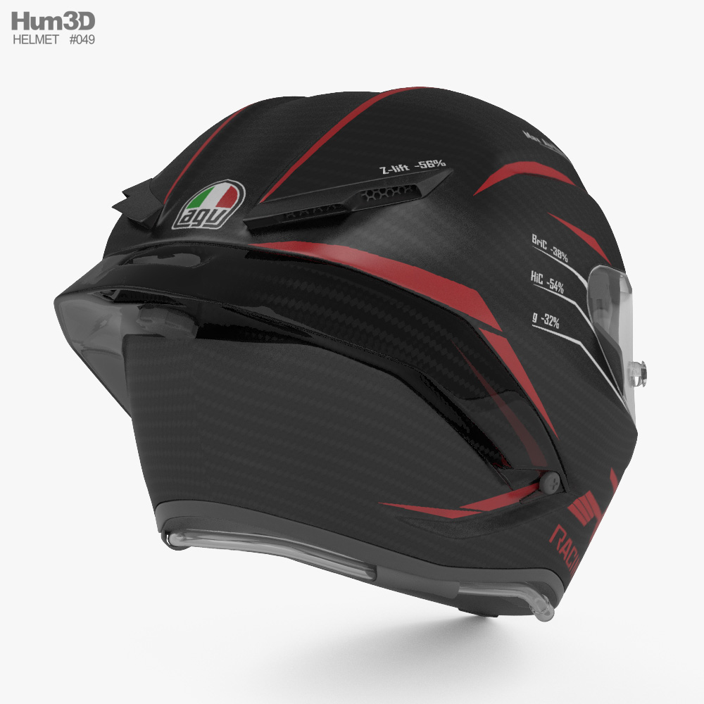 AGV Pista GP RR ECE DOT Multi 赛车头盔 3D模型