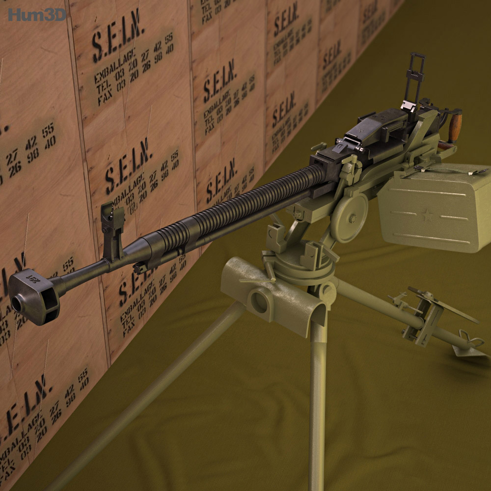 DShK重機槍 3D模型