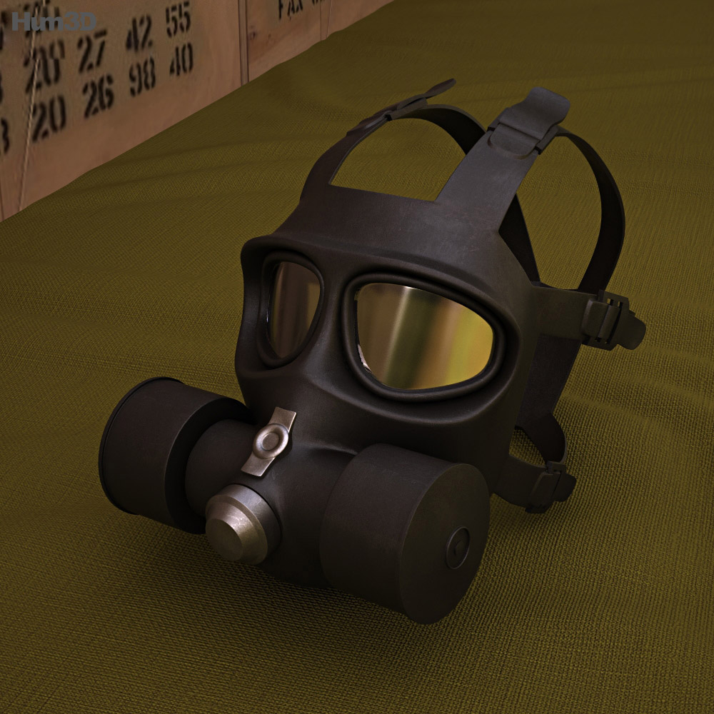 FG-1 Máscara de Gás de Combate a Incêndio Modelo 3d