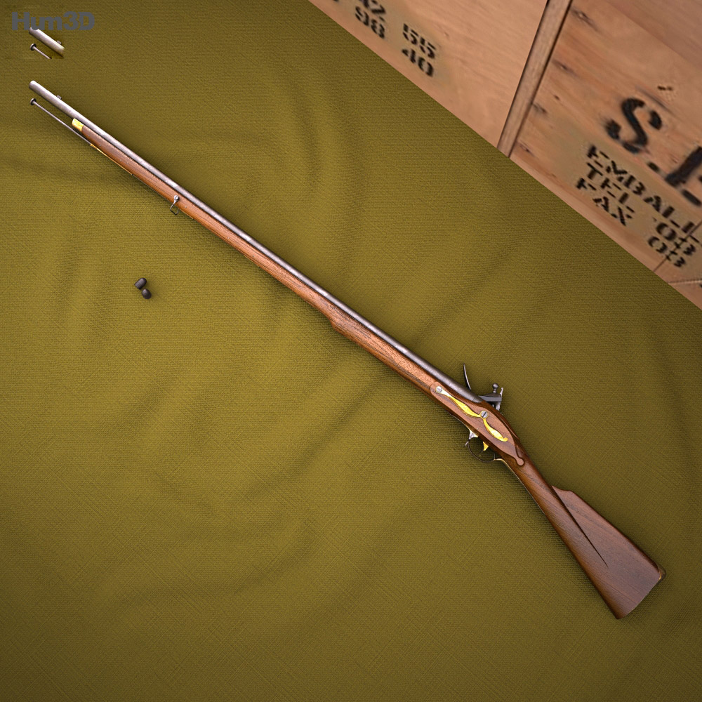 棕貝絲 不列顛陸上型鳥銃 3D模型