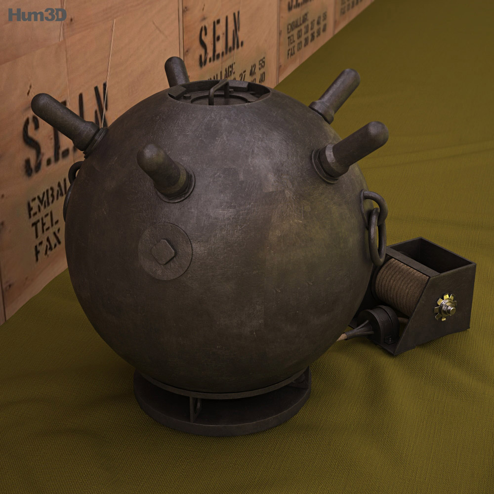 Mine navale Modèle 3d