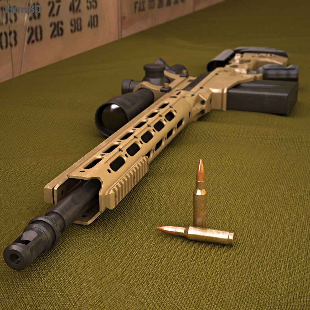 雷明登MSR狙擊步槍 3D模型
