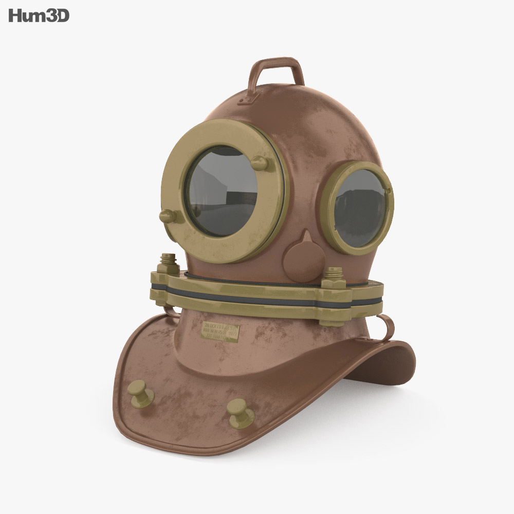 다이빙 헬멧 3D 모델 