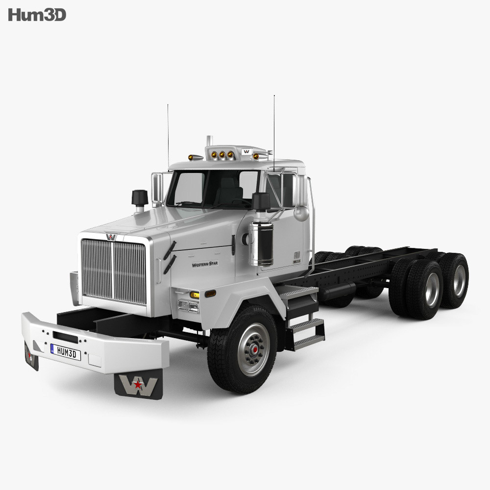 Western Star 4900 SB Day Cab Chassis Truck 2008 3d model