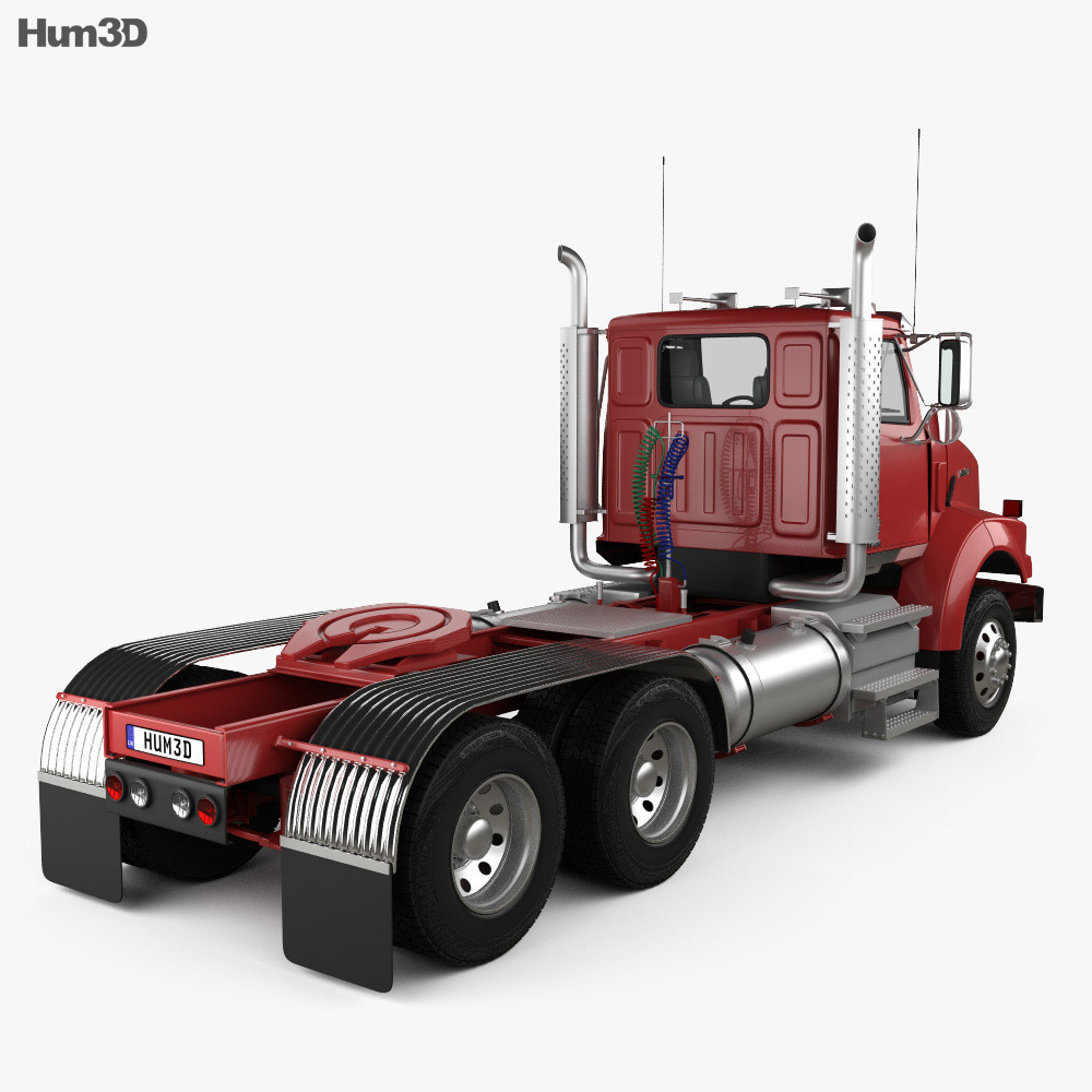Western Star 4900 SB SV Day Cab Tractor Truck 2008 3d model back view